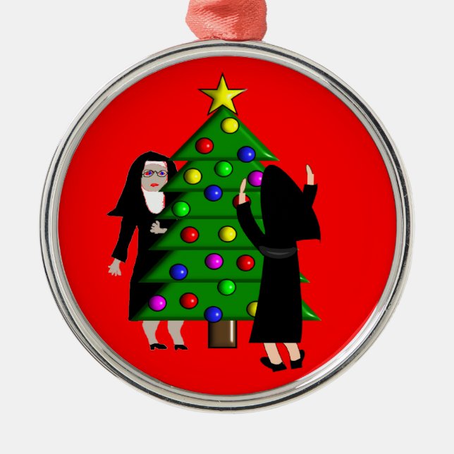 Catholic Nuns Christmas Ornament (Front)