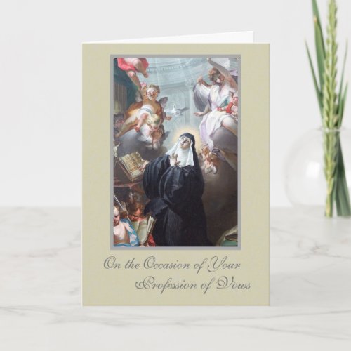 Catholic Nuns Religious Profession of Vows Card