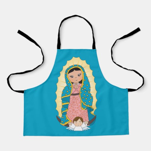 Catholic Our Lady of Guadalupe Virgin Mary Angels Apron