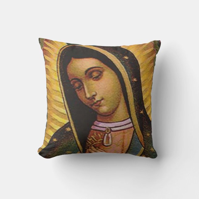 Catholic Our Lady of Guadalupe VIRGIN MARY Throw Pillow (Front)