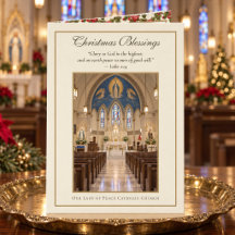 Catholic Parish Christmas Blessings Photo Card
