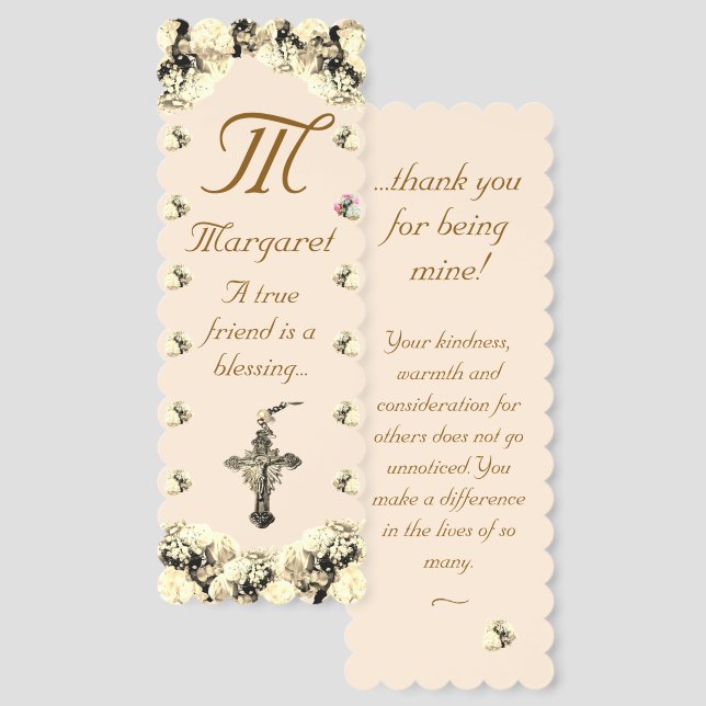 Catholic Personalized Friend Blessing Bookmarks (Front & Back)