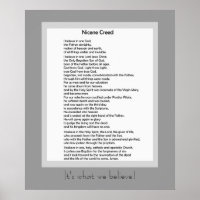Catholic Poster Nicene Creed Christian Credo