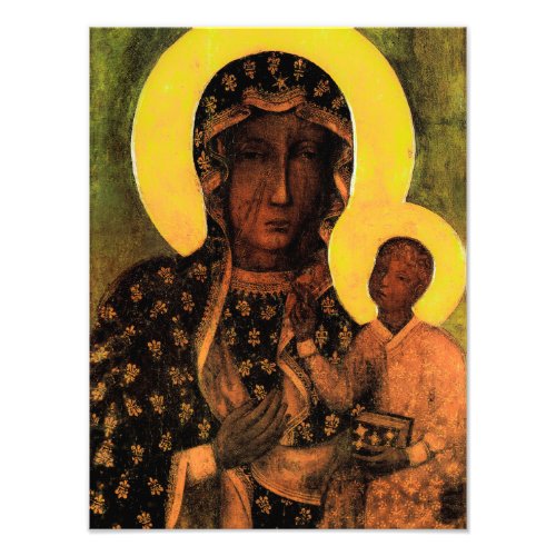 Catholic Poster Virgin Mary and Child Jesus
