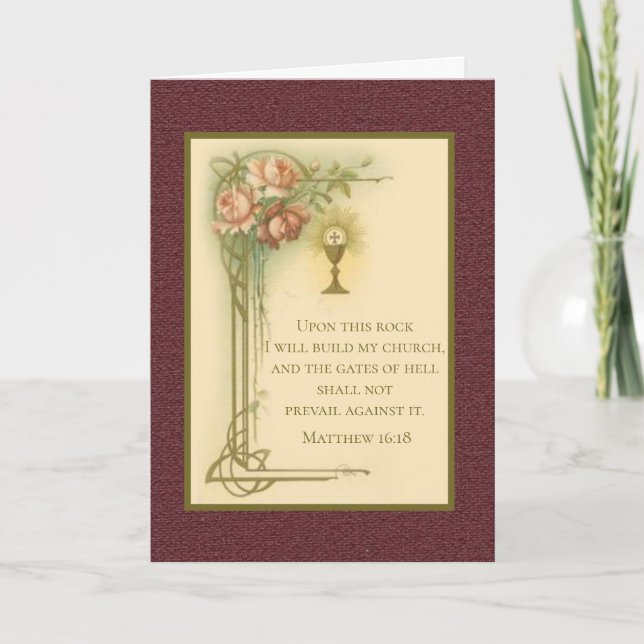 Catholic Prayer ACT OF FAITH Scripture Quote Card (Front)