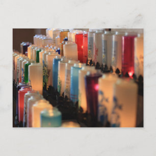 Catholic Prayer Candles Postcard