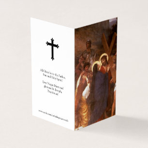 Catholic Prayer Cards   Carrying The Cross 2