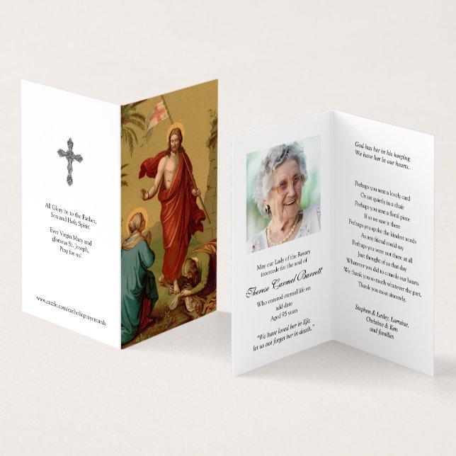 Catholic Prayer Cards | Christ Has Risen 1 (Inside and Outside)