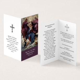 Catholic Prayer Cards Coronation