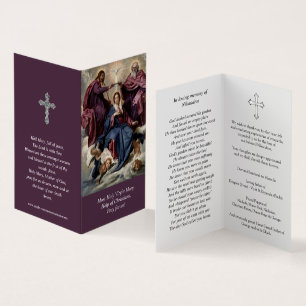 Catholic Prayer Cards Coronation