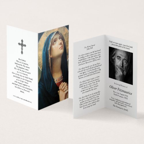 Catholic Prayer Cards  Heavenly Mother