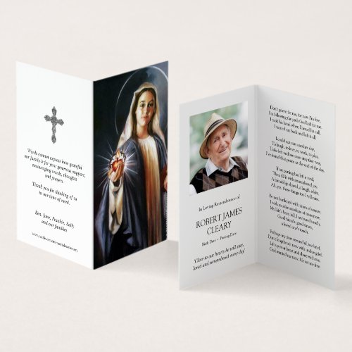 Catholic Prayer Cards  Holding Sacred Heart