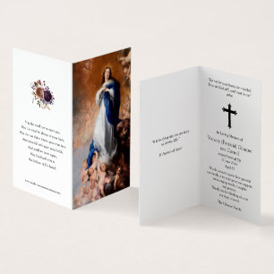 Catholic Prayer Cards Immaculate Conception