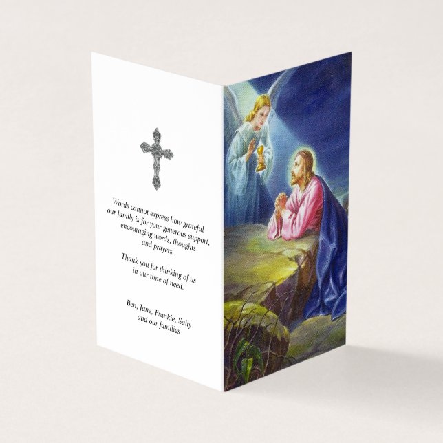 Catholic Prayer Cards | Jesus Christ Praying 1 (Outside)