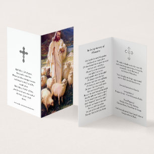 Catholic Prayer Cards Jesus Good Shepherd 5