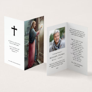 Catholic Prayer Cards Jesus Knocking