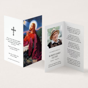 Catholic Prayer Cards Jesus Praying