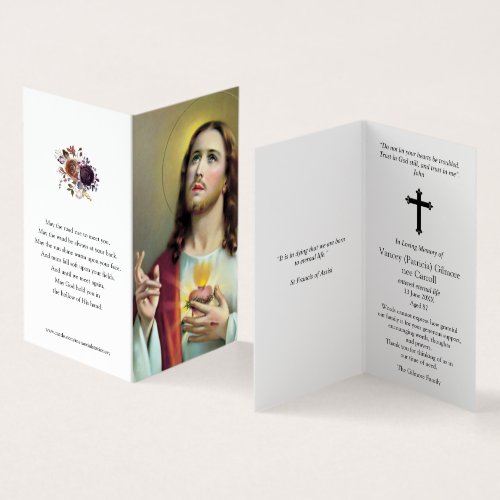 Catholic Prayer Cards  Jesus The Sacred Heart