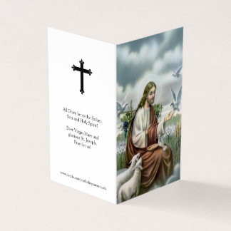 Catholic Prayer Cards | Jesus With Doves