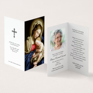 Catholic Prayer Cards Madonna & Child