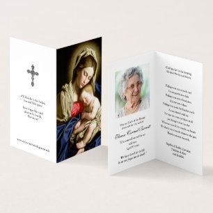Catholic Prayer Cards Madonna & Child