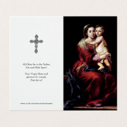 Catholic Prayer Cards | Madonna of the Rosary | Zazzle