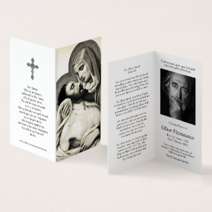 Catholic Prayer Cards Mary Cradles Jesus