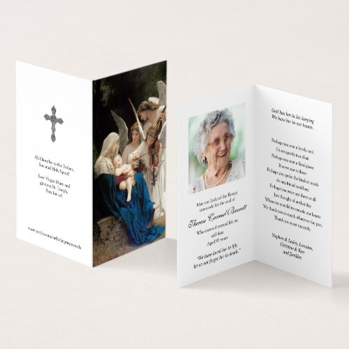 Catholic Prayer Cards  Mary Song of Angels