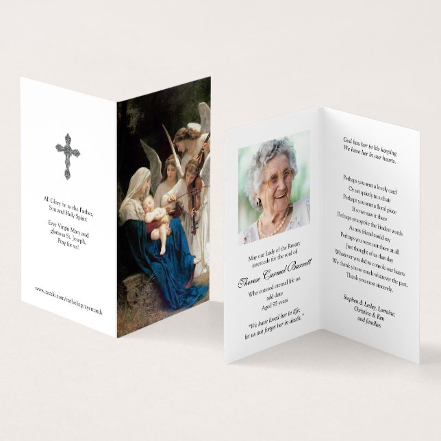 Catholic Prayer Cards | Mary Song of Angels (Inside and Outside)