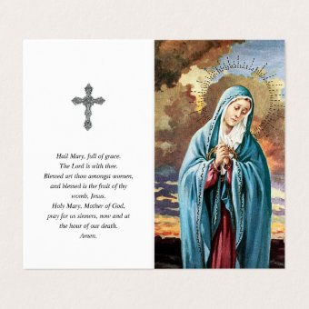 Catholic Prayer Cards | Our Lady | Zazzle