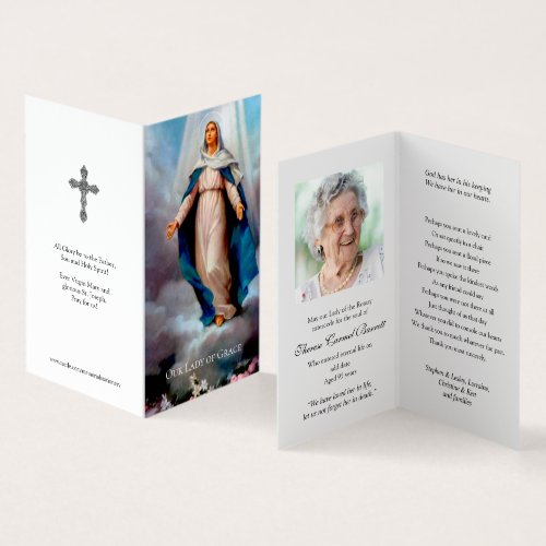 Catholic Prayer Cards  Our Lady of Grace