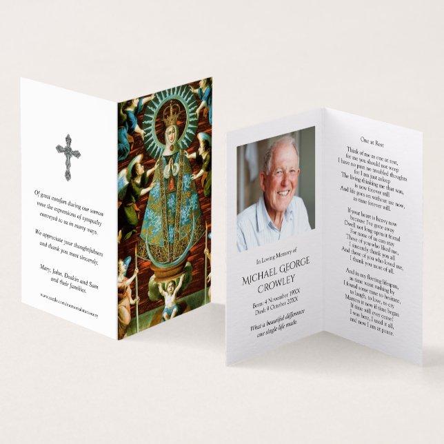 Catholic Prayer Cards | Our Lady of Lledo (Inside and Outside)