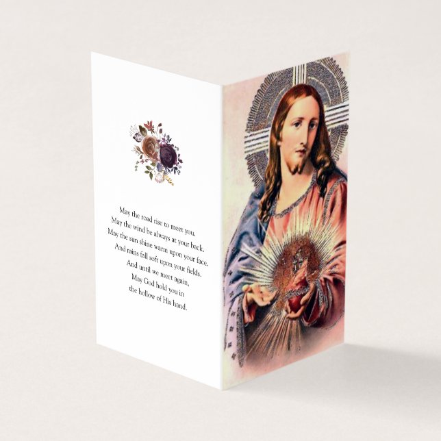 Catholic Prayer Cards | Sacred Heart Jesus 2 (Outside)