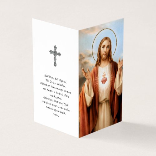 Catholic Prayer Cards  Sacred Heart Jesus 3