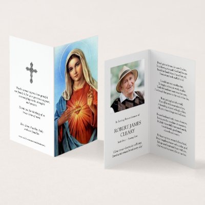 Catholic Prayer Cards | Sacred Heart Mary