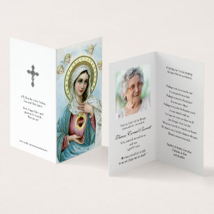 Catholic Prayer Cards Sacred Heart Mary 3