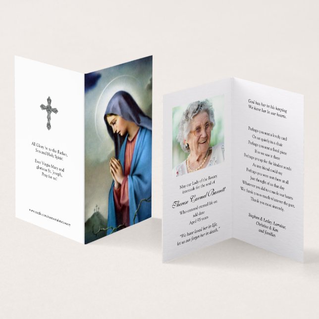 Catholic Prayer Cards | Sorrows (Inside and Outside)