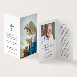 Catholic Prayer Cards | Vierge au Chapelet