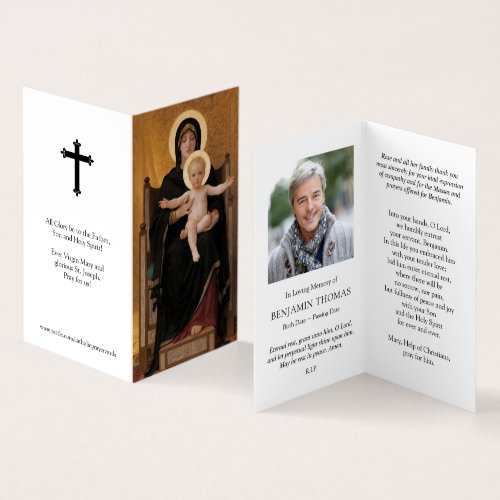 Catholic Prayer Cards  Virgin  Child