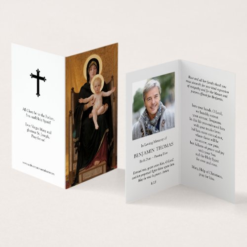 Catholic Prayer Cards  Virgin  Child
