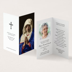 Catholic Prayer Cards Virgin in Prayer