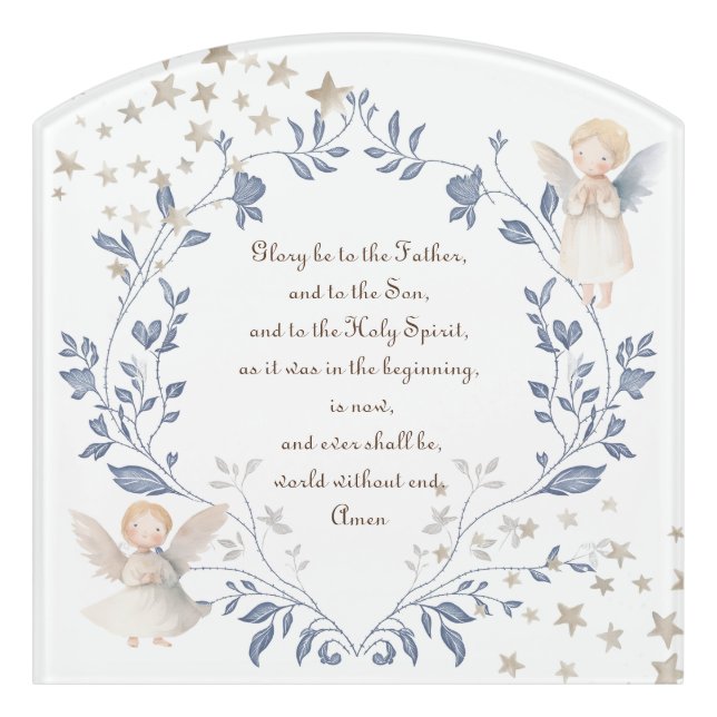 catholic prayer  door sign (Contour Front)