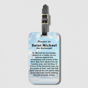 Catholic Prayer for Protection and Courage Luggage Tag