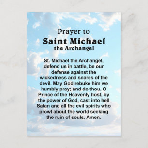Catholic Prayer for Protection and Courage Postcard