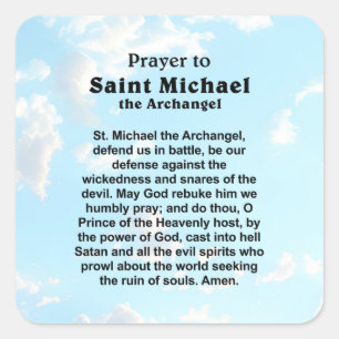 Catholic Prayer for Protection and Courage Square Sticker
