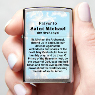Catholic Prayer for Protection and Courage Zippo Lighter