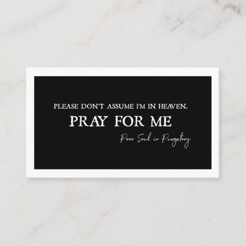 Catholic prayer for Souls in Purgatory Funeral  Place Card