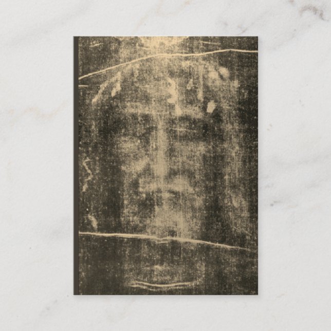 Catholic Prayer Holy Face of Jesus Shroud Turin Place Card (Front)