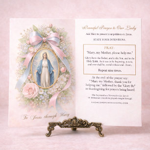 CATHOLIC PRAYER TO JESUS THROUGH MARY PLACE CARD