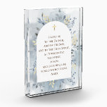 catholic prayer watercolor floral acrylic award<br><div class="desc">Catholic prayer plaque</div>